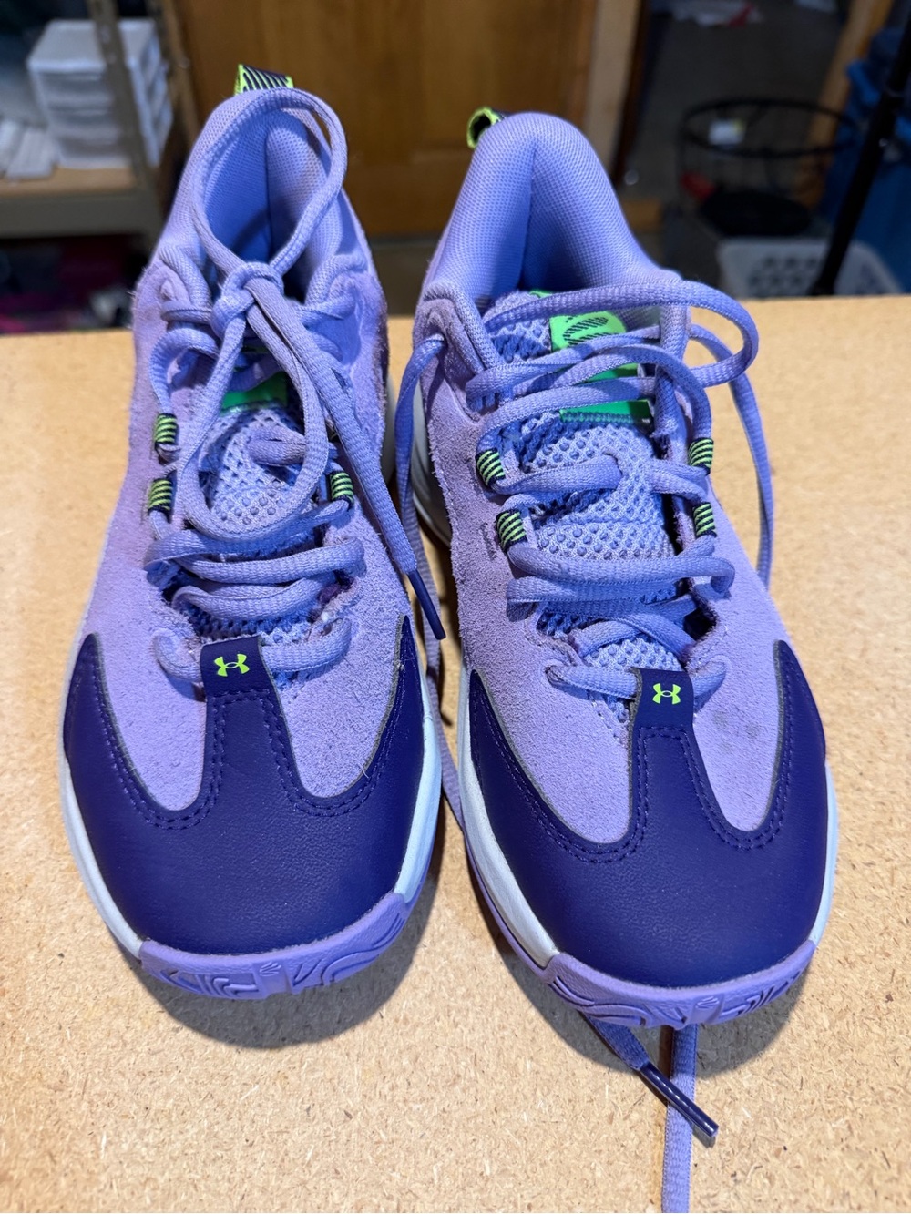 Under Armour Kids' Purple Athletic Sneakers Basketball Shoes